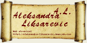 Aleksandra Liksarević vizit kartica